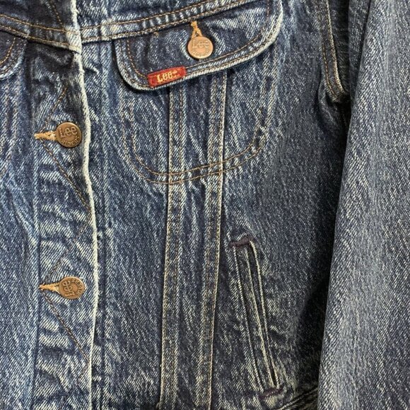 Vintage Lee Riders Stone Wash Trucker Denim Jacket VTG Size 12 MODERN SZ Small - Picture 7 of 11